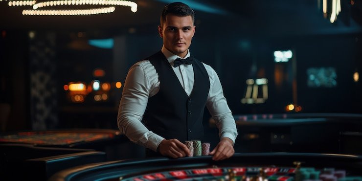 Live no-commission baccarat table with dealer and multi-camera feed on indoslot88 login
